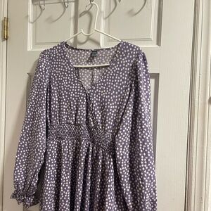 Purple Polka Dot Women's Dress